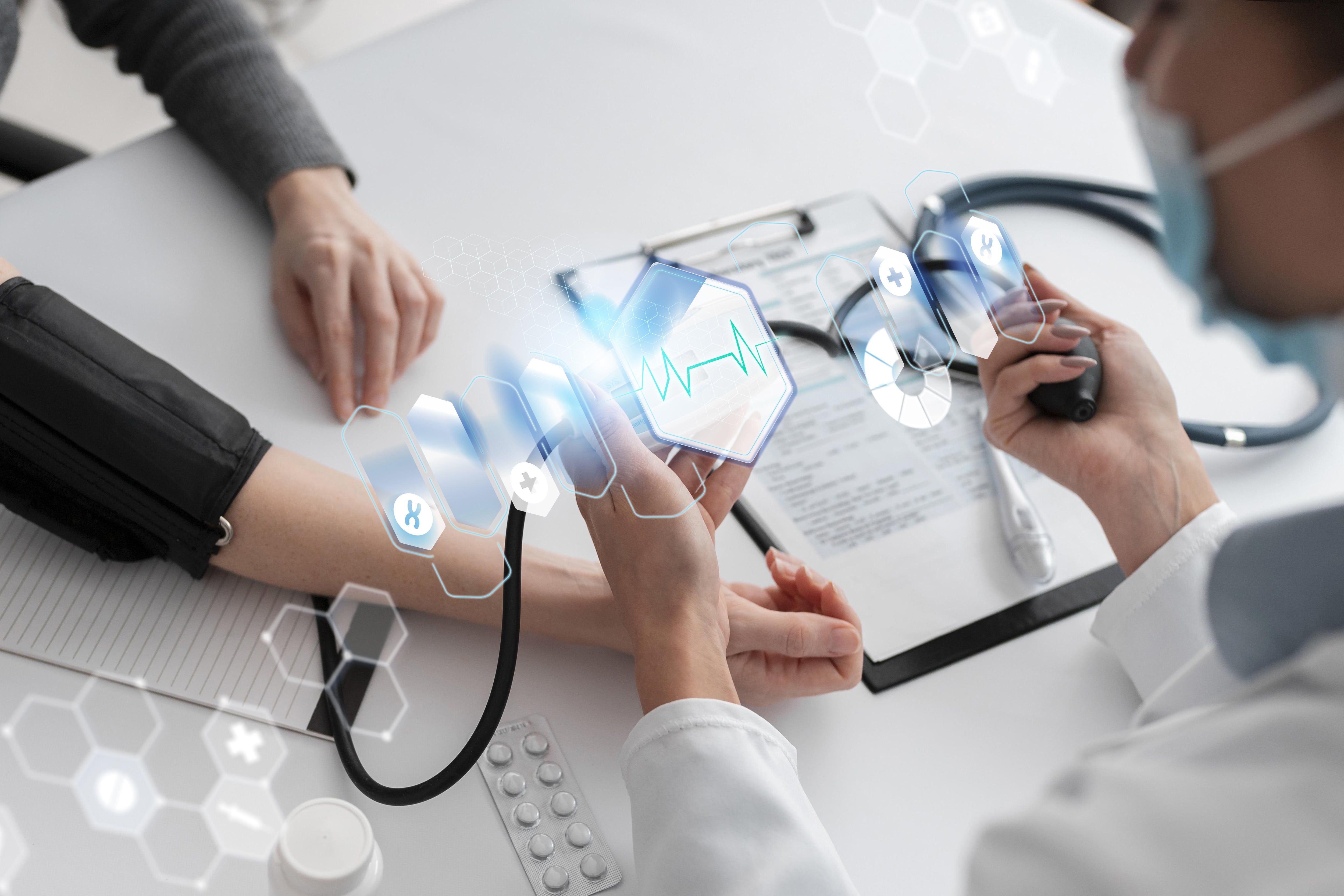 A doctor consulting with a patient